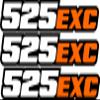 525exc Swingarm Airbox Number Plate Decal Stickers EXC 525 2 4 Stroke Exc525 view 1