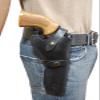 Barsony Black Leather Western Style Gun Holster for 6" COLT King Cobra Right view 2