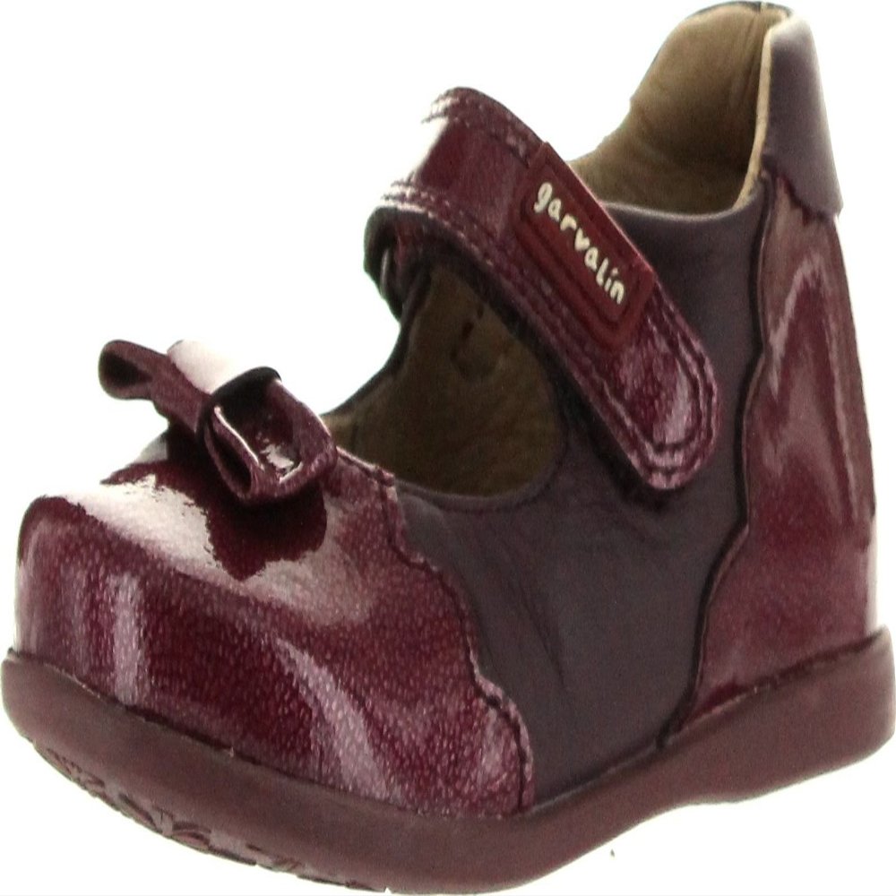 Garvalin Girls European Fashion Dress Casual Mary Jane Flats Shoes,Burgundy,20