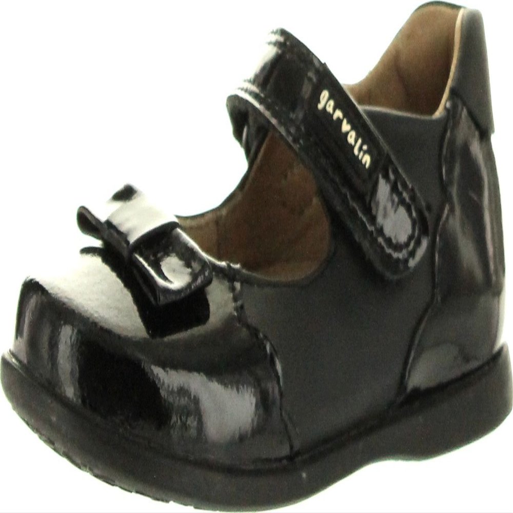 Garvalin Girls European Fashion Dress Casual Mary Jane Flats Shoes,Black,21