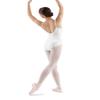 Mirella Women's Princess Seam Pinch Front Camisole Dance Leotard, Medium, White view 2