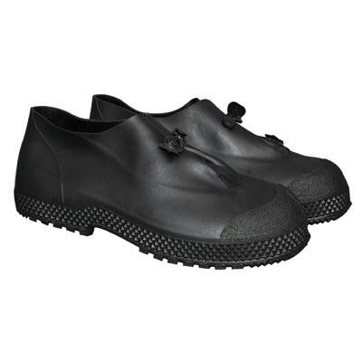 Radnor Small Black 4" PVC Slip-On Overboots With Self-Cleaning Tread Outsole
