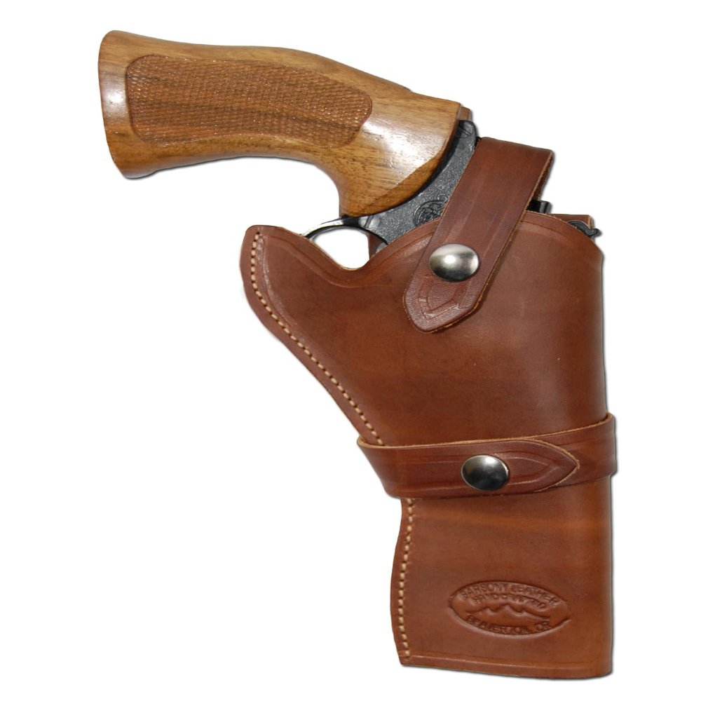 Barsony Brown Leather Western Style Gun Holster for New Model Single SIX 5.5in Left