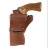 Barsony Brown Leather Western Style Gun Holster for New Model Single SIX 5.5in Left view 3