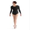 Bloch Dance Women's Lepsi Microlux Long Sleeve Leotard, Black, X-Large view 2