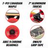 Osprey | Twin Tip Longboard, 39inch Complete Skateboard, 7-PLY Canadian Maple Deck, for Kids Adults and Beginners, Shapes, Multiple Colours view 2