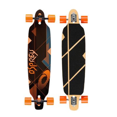 Osprey Nexus Complete Twin Tip Longboard Skateboard, Orange, 39 Inch