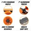 Osprey Nexus Complete Twin Tip Longboard Skateboard, Orange, 39 Inch view 3