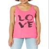LOST GODS Women's Love Racerback Tank Top - Pink Heather - Large view 1