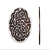 Abstract Flat Round Antique Silver-Plated Pendant 38X2mm Sold per 6pcs/Pack (3packs Bundle), Save $2 view 1