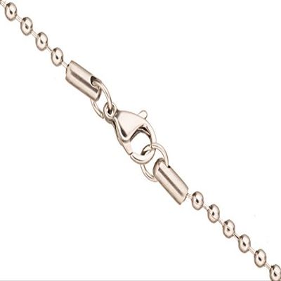 Ball Chain Necklace 2.4mm Stainless Steel with Lobster Claw Clasp Sold Per 18Inch/Pack (2packs Bundle), Save $1