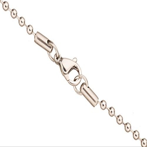 Ball Chain Necklace 2.4mm Stainless Steel with Lobster Claw Clasp Sold Per 18Inch/Pack (2packs Bundle), Save $1