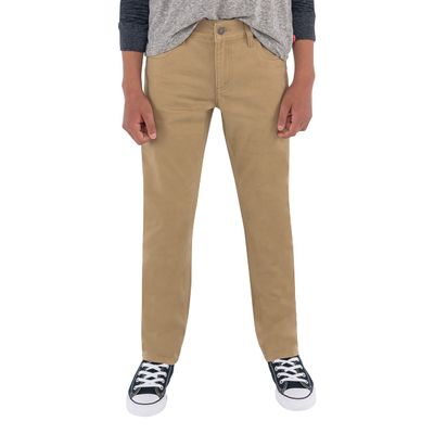 Levi's Boys' Big 511 Slim Fit Soft Brushed Pants, Harvest Gold, 12