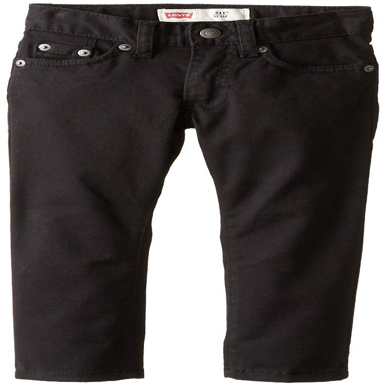 Levi's Boys' Big 511 Slim Fit Soft Brushed Pants, Black, 12