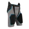 CHAMPRO boys Tri-Flex 5-Pad Built-In Hip, & Tri Flex Integrated 5 Pad Football Girdle with Built In Hip Tail Thigh Pads, Black, Charcoal Inset, Large US view 1