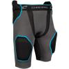 CHAMPRO boys Tri-Flex 5-Pad Built-In Hip, & Tri Flex Integrated 5 Pad Football Girdle with Built In Hip Tail Thigh Pads, Black, Charcoal Inset, Large US view 2
