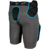 CHAMPRO boys Tri-Flex 5-Pad Built-In Hip, & Tri Flex Integrated 5 Pad Football Girdle with Built In Hip Tail Thigh Pads, Black, Charcoal Inset, Large US view 4