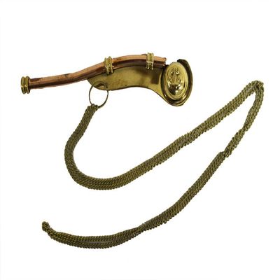 RedSkyTrader Brass and Copper Bosun Pipe Whistle with Chain: Replica US Navy Boatswain