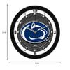 SunTime Penn State Nittany Lions Wall Clock, Printed Carbon Fiber Team Art, Silent Non-Ticking Quartz Movement, 11.5" view 3