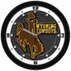 SunTime Wyoming Cowboys Wall Clock, Printed Carbon Fiber Team Art, Silent Non-Ticking Quartz Movement, 11.5" view 1
