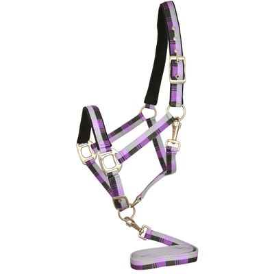 Gatsby Terra Fleece Nylon Halter Pony Lilac/Silver