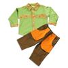 SNOPEA - Baby Boys Long Sleeve Pant Set, Green, Brown, Orange 21939-6Months view 1