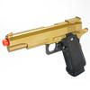 bbtac airsoft pistol bt-g1911 golden 1911 airsoft spring powered pistol gun, zinc alloy construction, aim sights, 300+ fps, with bbtac warranty & tech support(Airsoft Gun) view 3