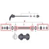 Shimano Spare Part HB-M4050 Complete hub axle view 3