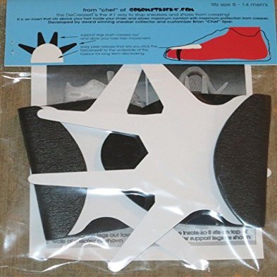The Original Sneaker DeCreaseR Shoe Shields Crease Prevention Stopper 8-14 Black