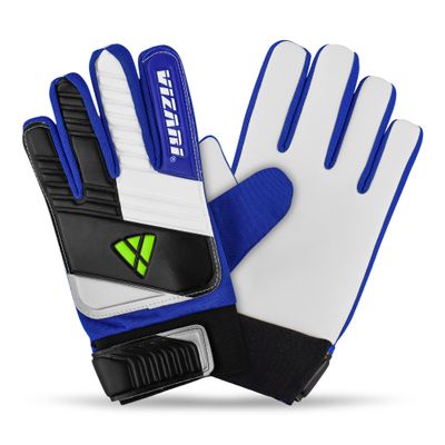 Vizari Junior Gloves for Protection & Grip | Tri-Color Youth Soccer Goalie Gloves with Elastic Wristband for Secure Fit | Finger Support Goalkeeper Gloves with Foam Cushioning for Kids & Youth