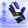 Vizari Junior Gloves for Protection & Grip | Tri-Color Youth Soccer Goalie Gloves with Elastic Wristband for Secure Fit | Finger Support Goalkeeper Gloves with Foam Cushioning for Kids & Youth view 2