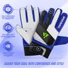 Vizari Junior Gloves for Protection & Grip | Tri-Color Youth Soccer Goalie Gloves with Elastic Wristband for Secure Fit | Finger Support Goalkeeper Gloves with Foam Cushioning for Kids & Youth view 3