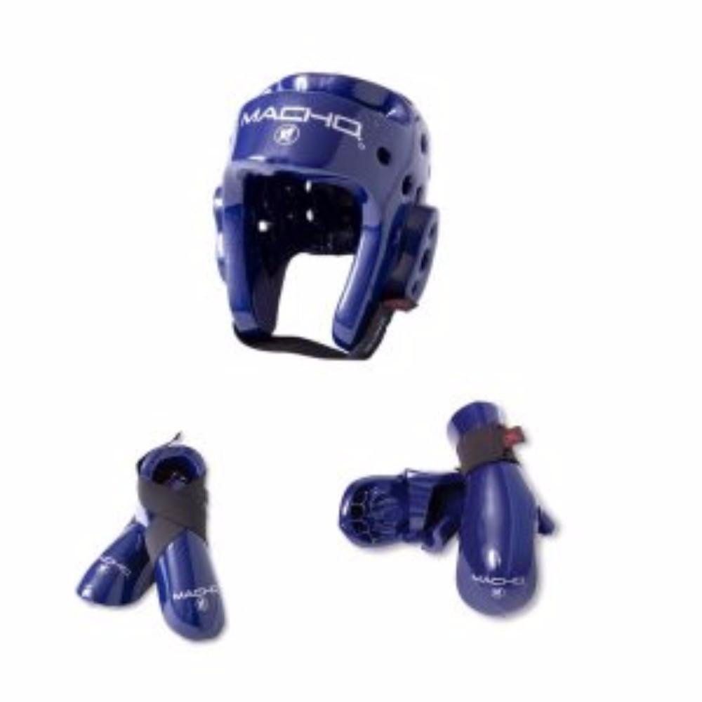 Macho Dyna 5 Piece Sparring Gear Set Blue Child Small