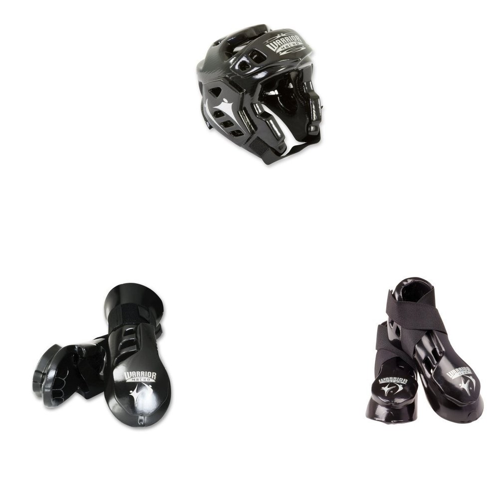 Macho Warrior 5 piece sparring gear set black child small