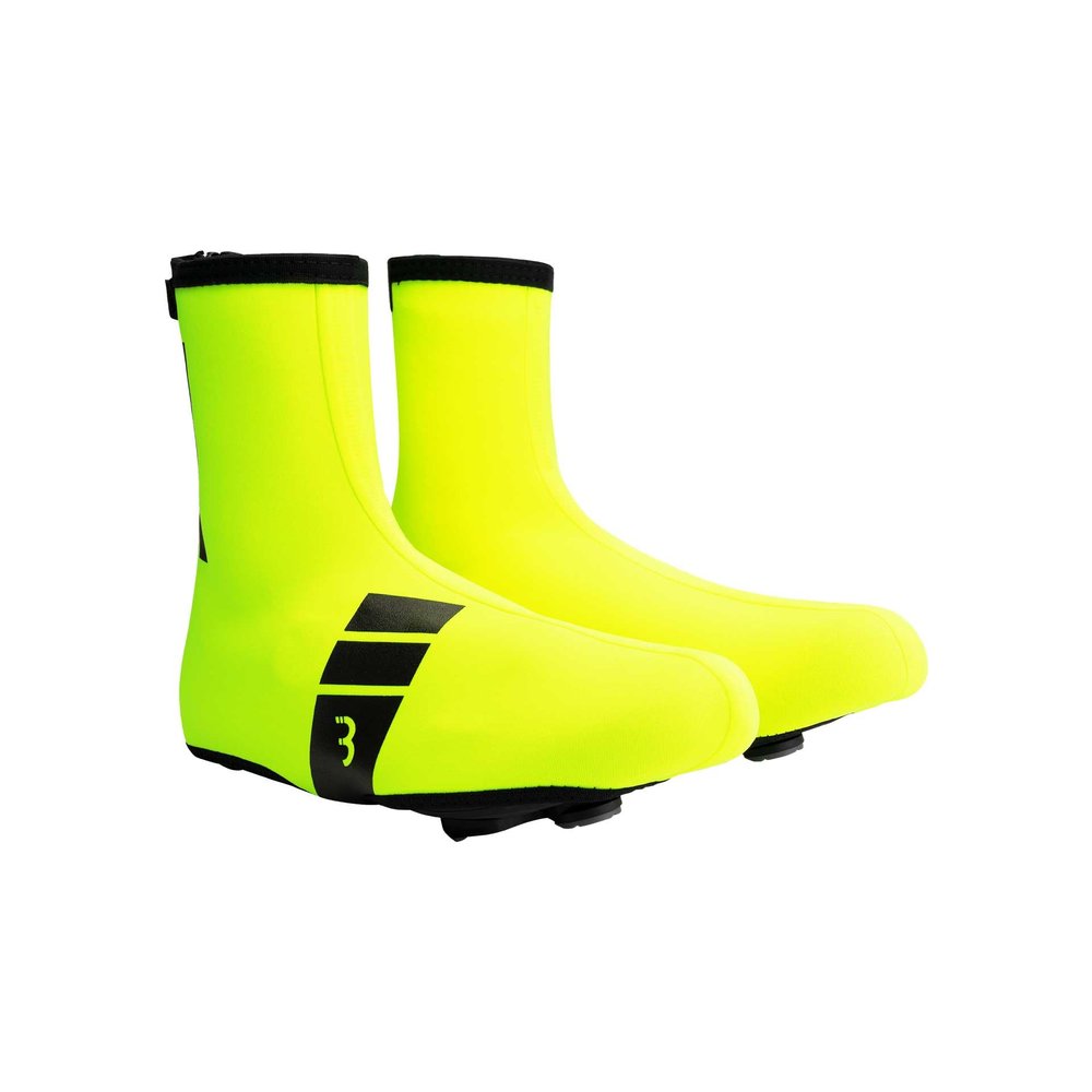 BBB Cycling Overshoes Waterproof I Thermal Windproof Reflective Cycling Shoe Covers I 5-15 Degrees I HeavyDuty OSS BWS-02B Neon Yellow