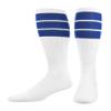 TCK Retro 3 Stripe Tube Socks (Royal, Large) view 1