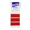 TCK Retro 3 Stripe Tube Socks (Red, Medium) view 3