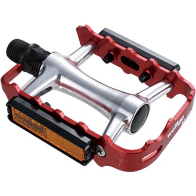 WELLGO ATB/MTB M-21 Aluminum Pedal, Thin, Anodized Red, 8.3 oz (236 g), Road/MTB