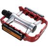 WELLGO ATB/MTB M-21 Aluminum Pedal, Thin, Anodized Red, 8.3 oz (236 g), Road/MTB view 1
