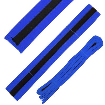 Ace Martial Arts Supply Black Stripe Color Belt (Blue, 4)