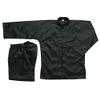 Ace Martial Arts Supply 100% Cotton Kung Fu Uniform -All Black, All White, and Black with White Cuffs (All Black, 1) view 1