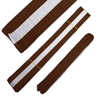 Ace Martial Arts Supply White Stripe Color Belts (Brown, 1)