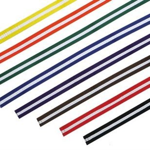 Ace Martial Arts Supply White Stripe Color Belts - White - 3
