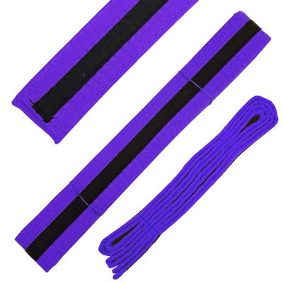 Ace Martial Arts Supply Black Stripe Color Belt (Purple, 1)