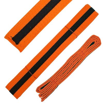 Ace Martial Arts Supply Black Stripe Color Belt (Orange, 2)
