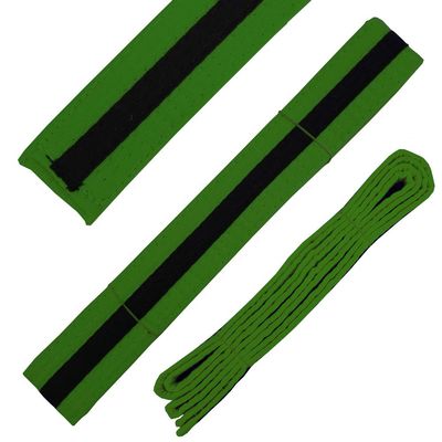 Ace Martial Arts Supply Black Stripe Color Belt (Green, 3)