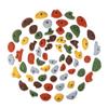 Atomik Rock Climbing Holds Set of 63 Bolt-On Jugs in Assorted Earth Tones for Gymnastics and Trampoline Parks