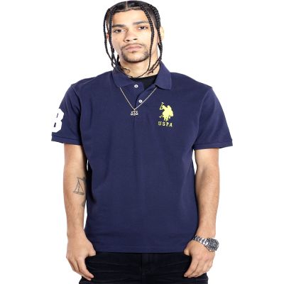 U.S. Polo Assn. Men's Solid Pique Polo Shirt, Classic Navy, XL