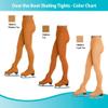 ChloeNoel Figure Skating Light Tan Over The Boot Tights TB8832 w/Crystals Light Tan Adult Small view 3
