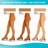 ChloeNoel Figure Skating Light Tan Over The Boot Tights TB8832 w/Crystals Light Tan Adult Medium view 4